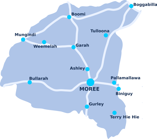 Moree Plains Shire Map